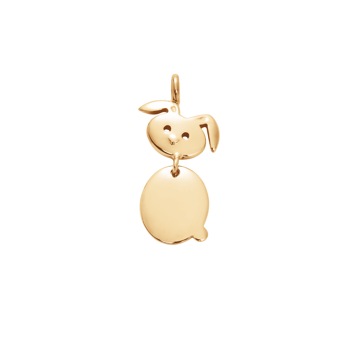 Pendentif Lapin 1,8 cm doré à l’or fin