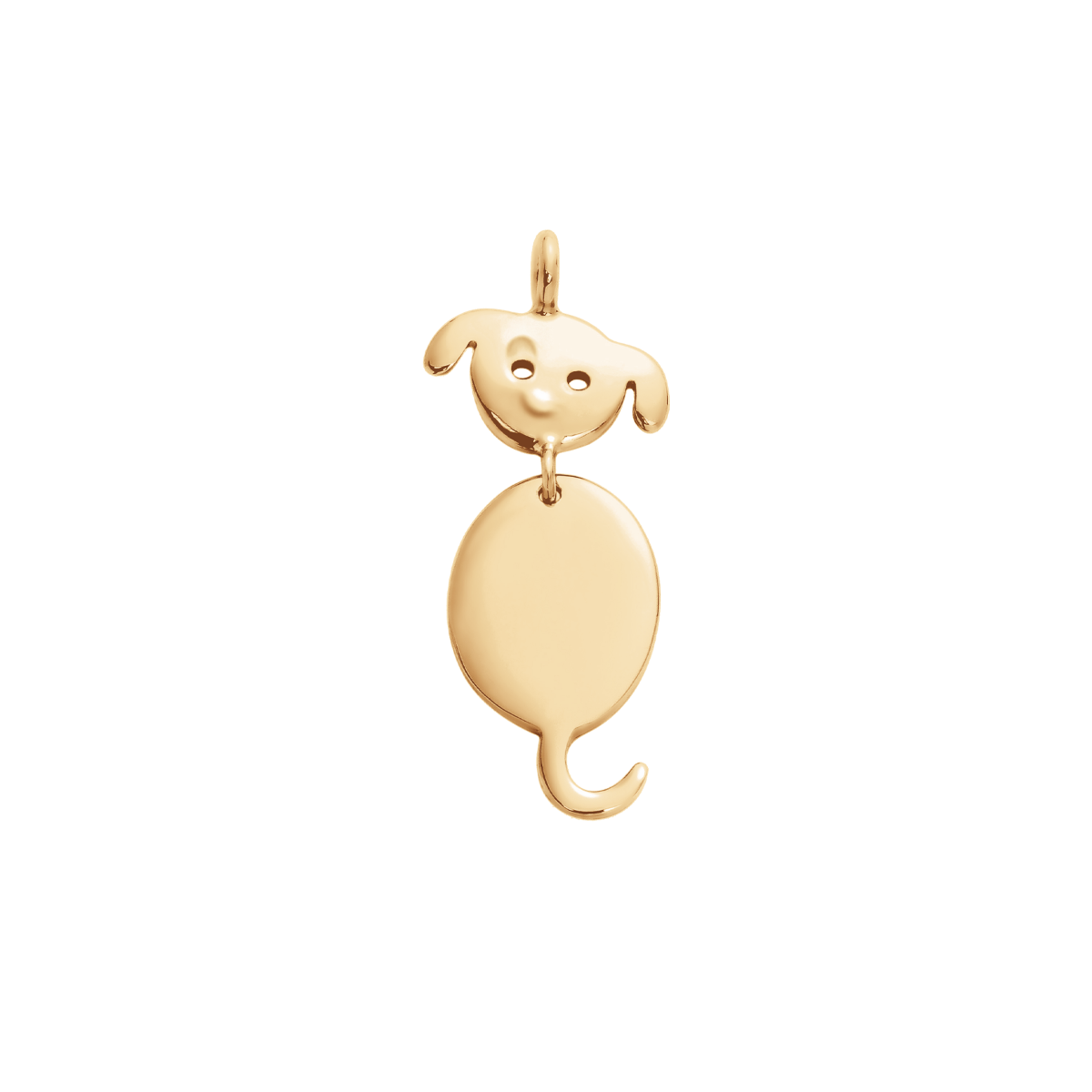 Pendentif Chien 2,2 cm doré à l’or fin