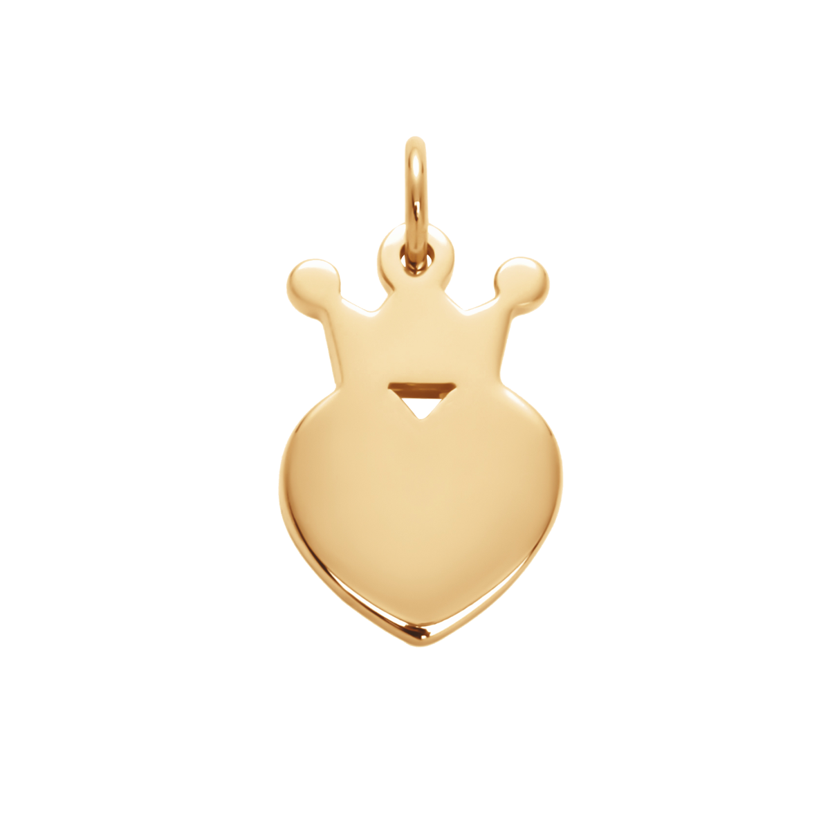 Pendentif Couronne Roi 1,5 cm doré à l’or fin