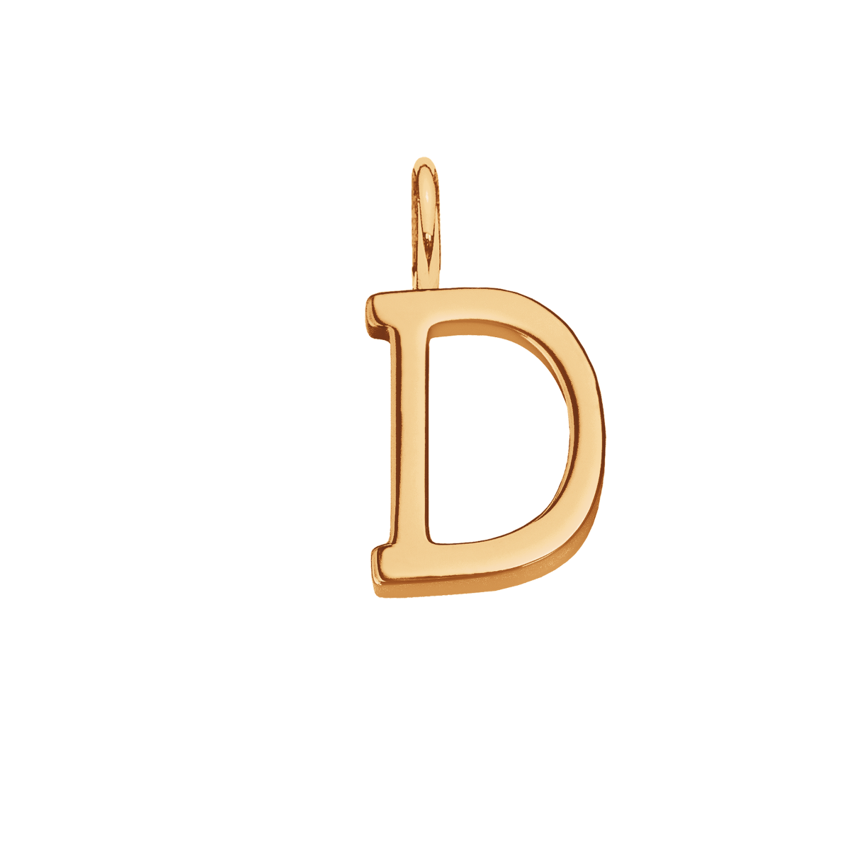 Pendentif lettre D doré à l’or fin