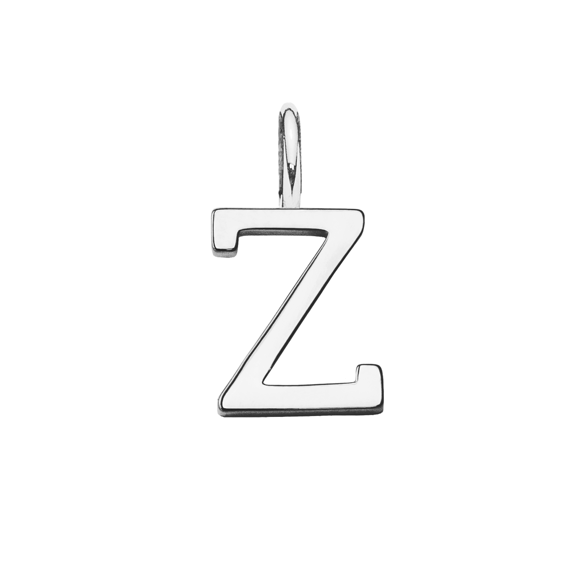 Pendentif lettre Z plaqué argent