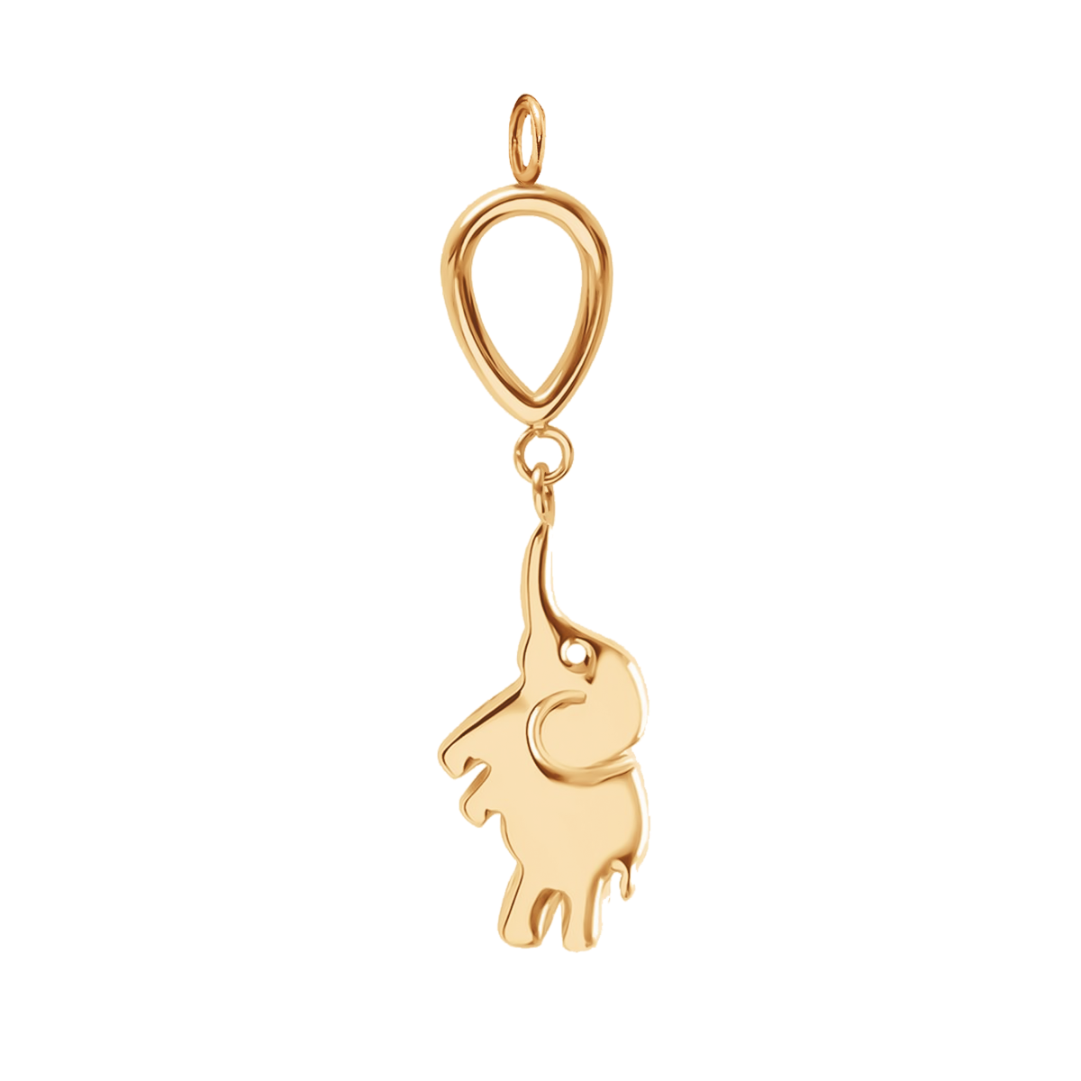 Pendentif Éléphant 3 cm doré à l’or fin