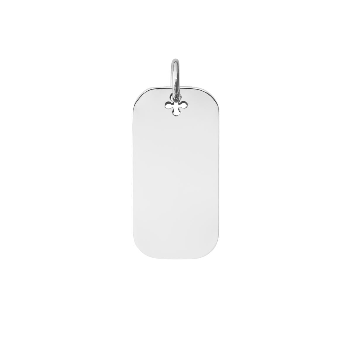 Pendentif Plaque d'identité 2,4 cm plaqué argent