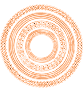 Zawieszka płaska Etno 3,1 cm, różowozłota