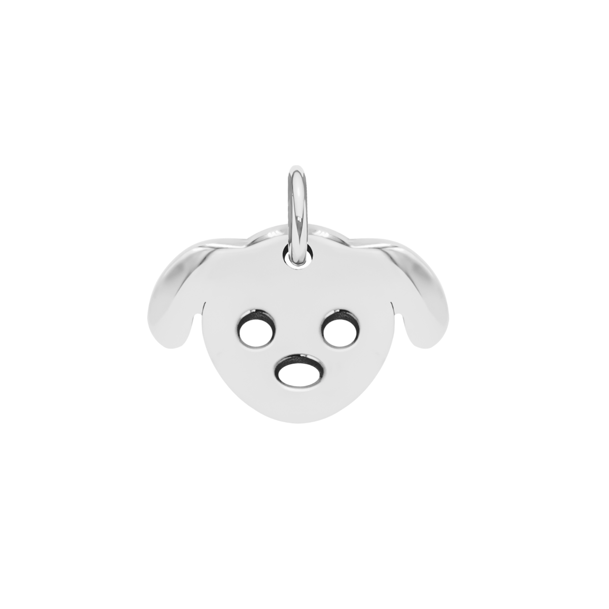 Pendentif Chien 1 cm plaqué argent 