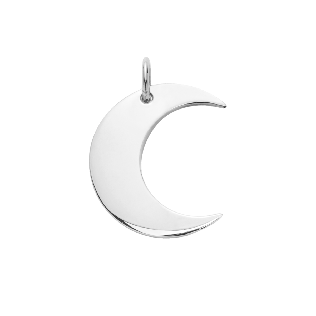 Pendentif Lune 1,5 cm plaqué argent 