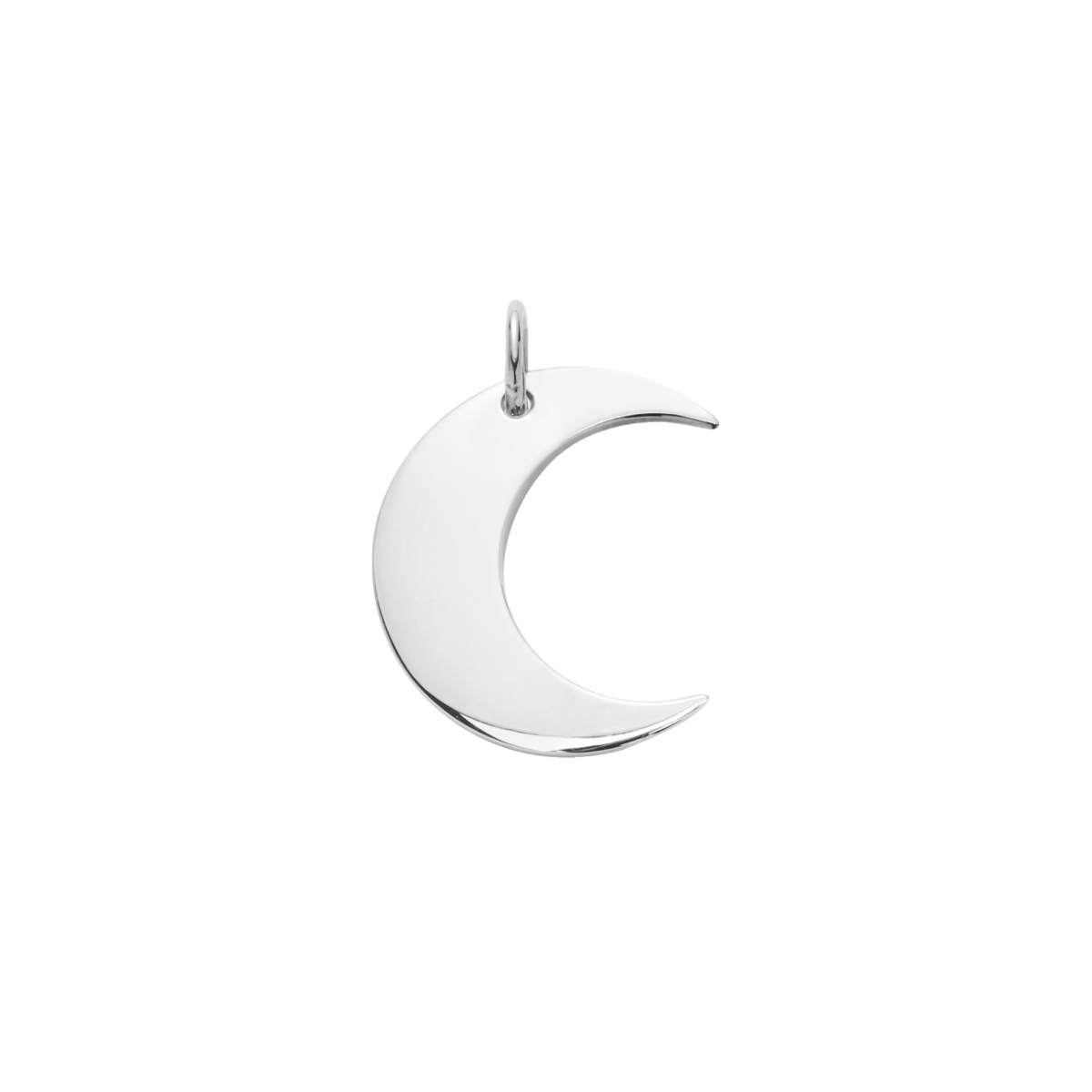 Pendentif Lune 1 cm plaqué argent 