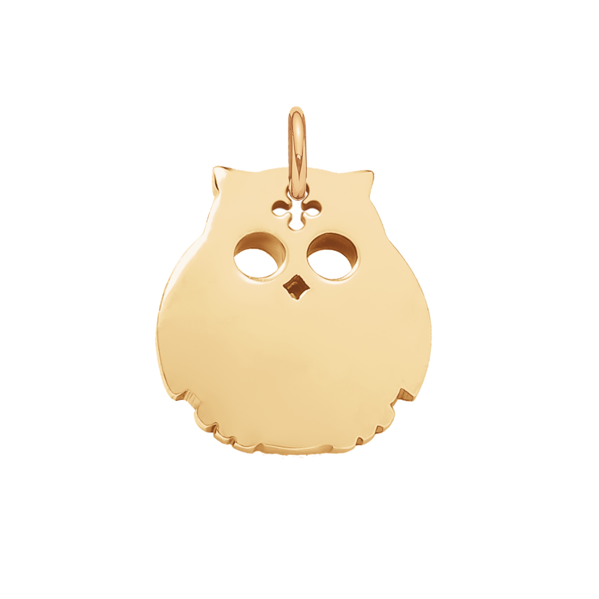 Pendentif Hibou 1,8 cm doré à l’or fin