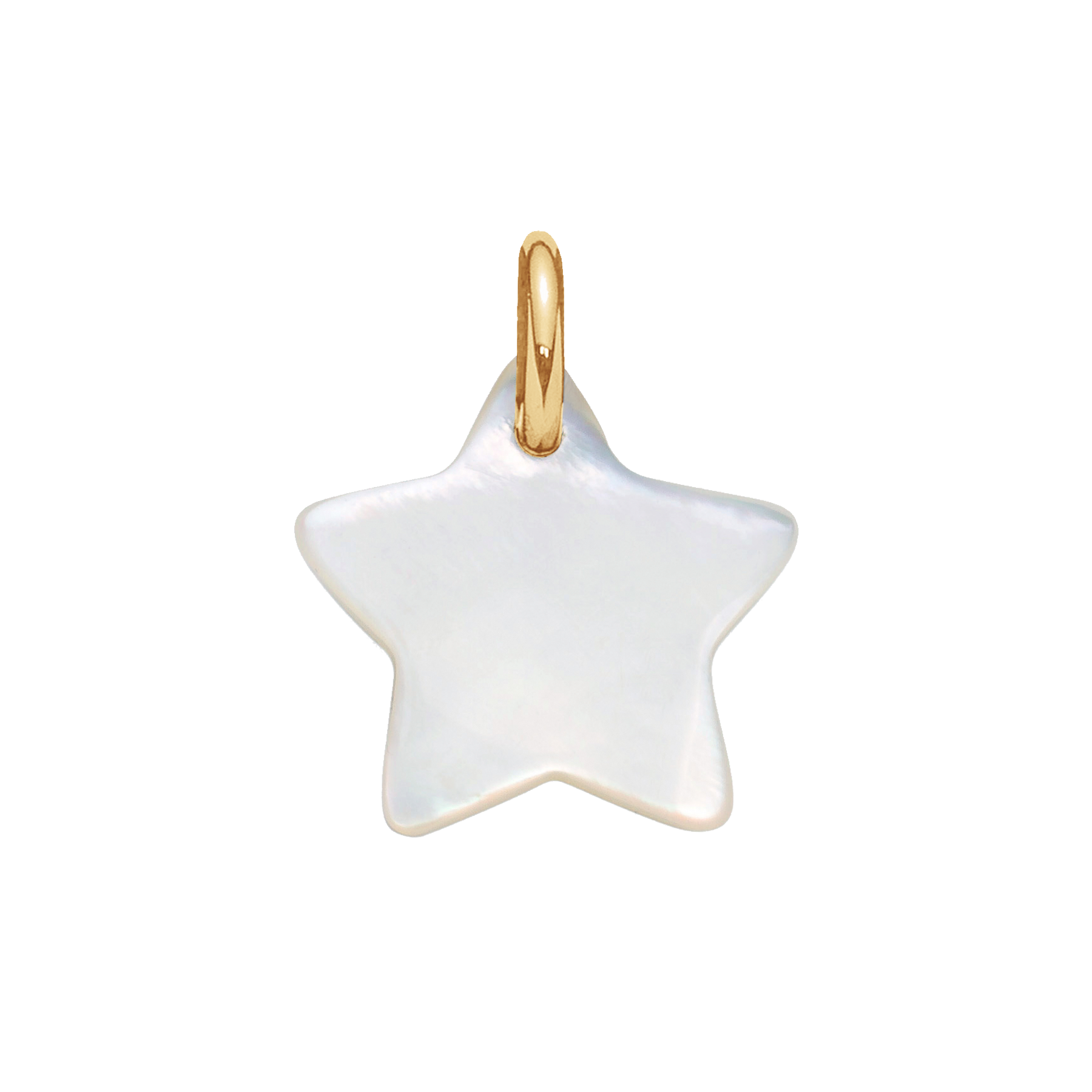 Pendentif Étoile 1,5 cm en nacre doré à l’or fin