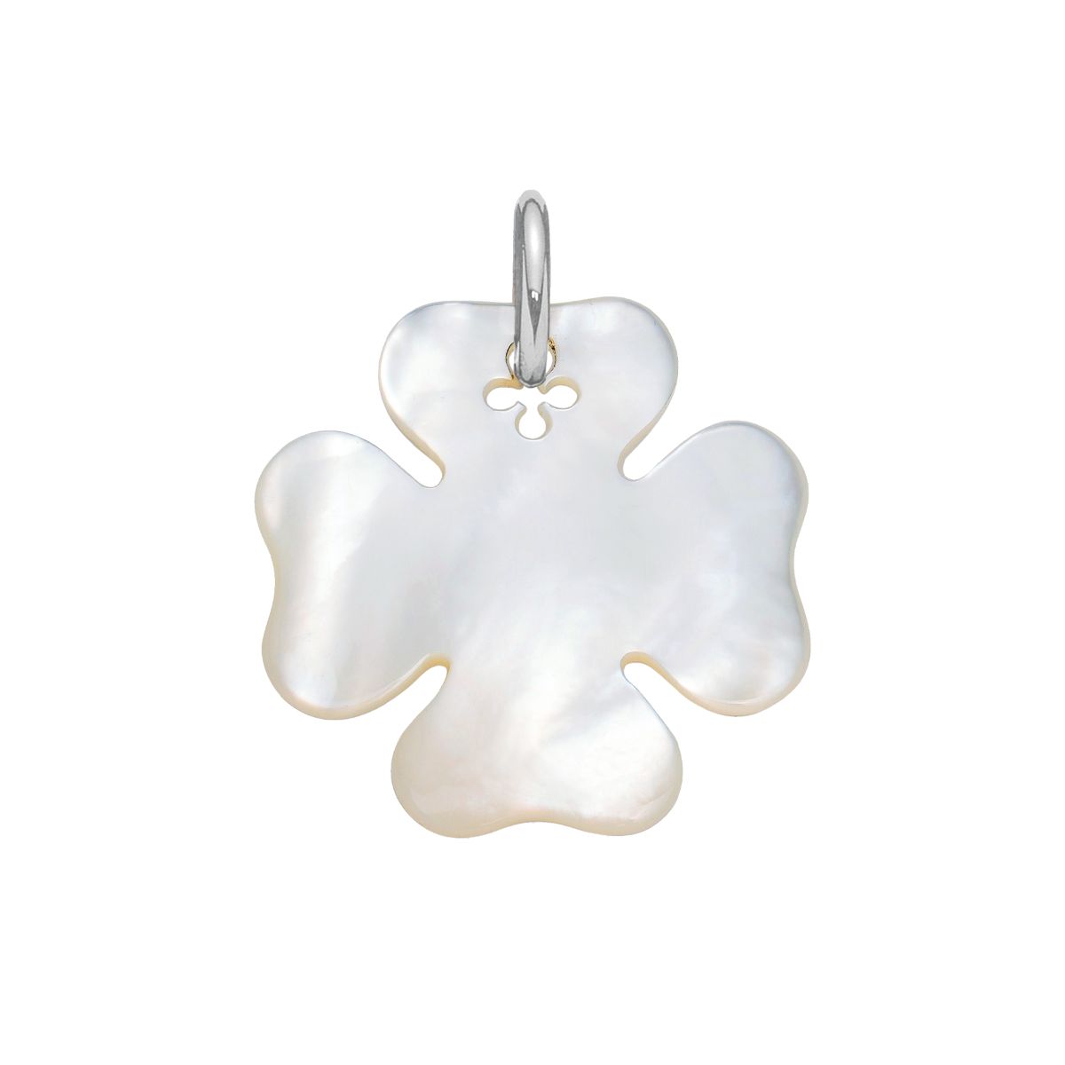 Pendentif Trèfle 2,7 cm en nacre et argent