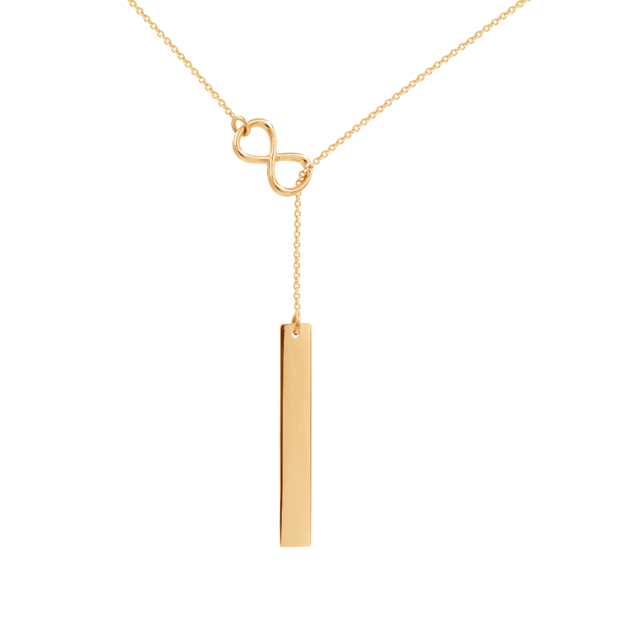 Collier Infini et plaque en or 585 - 48 cm