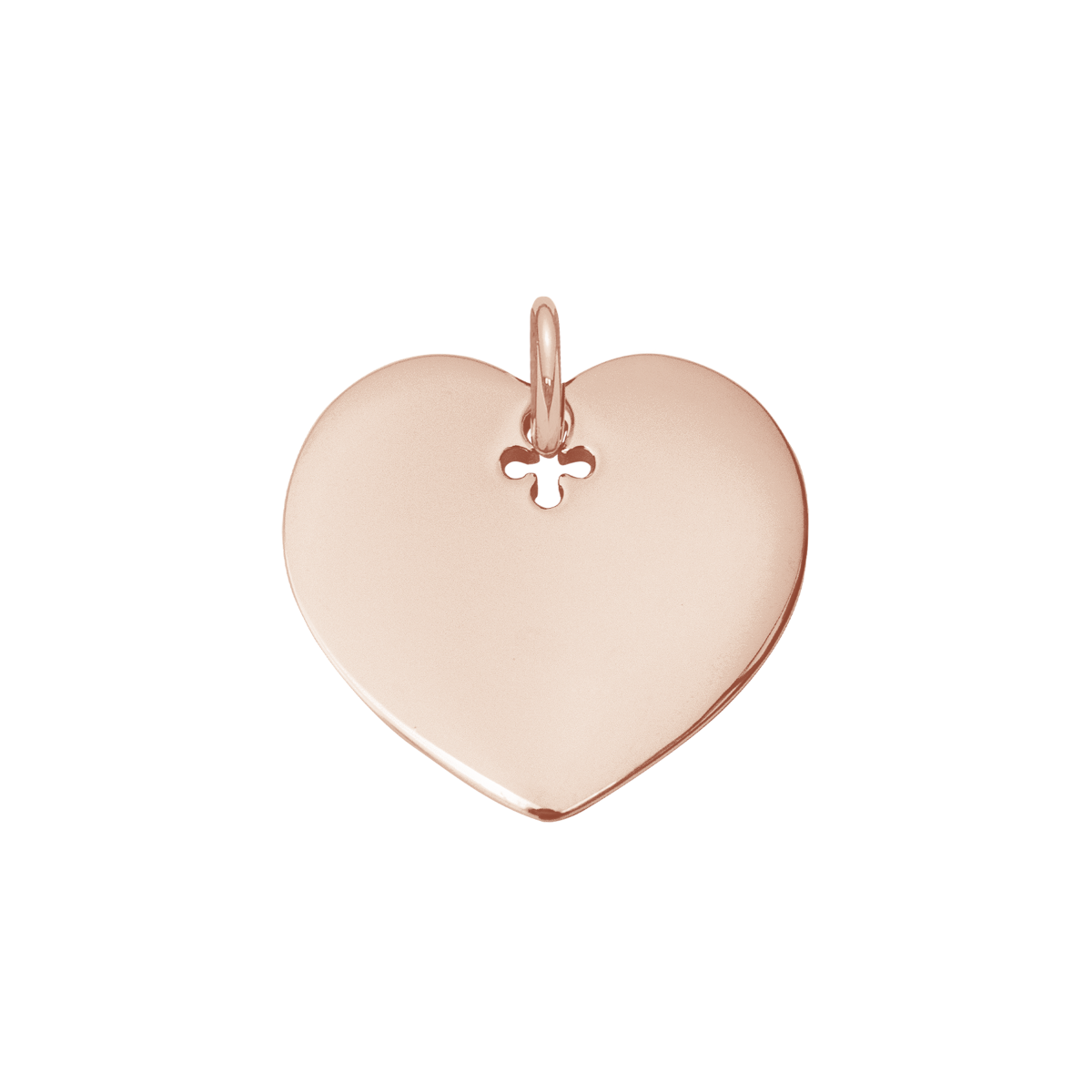 Pendentif Coeur 2 cm doré à l’or fin rose