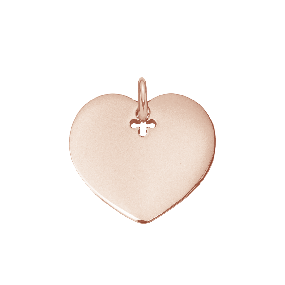 Pendentif Coeur 2,7 cm doré à l’or fin rose