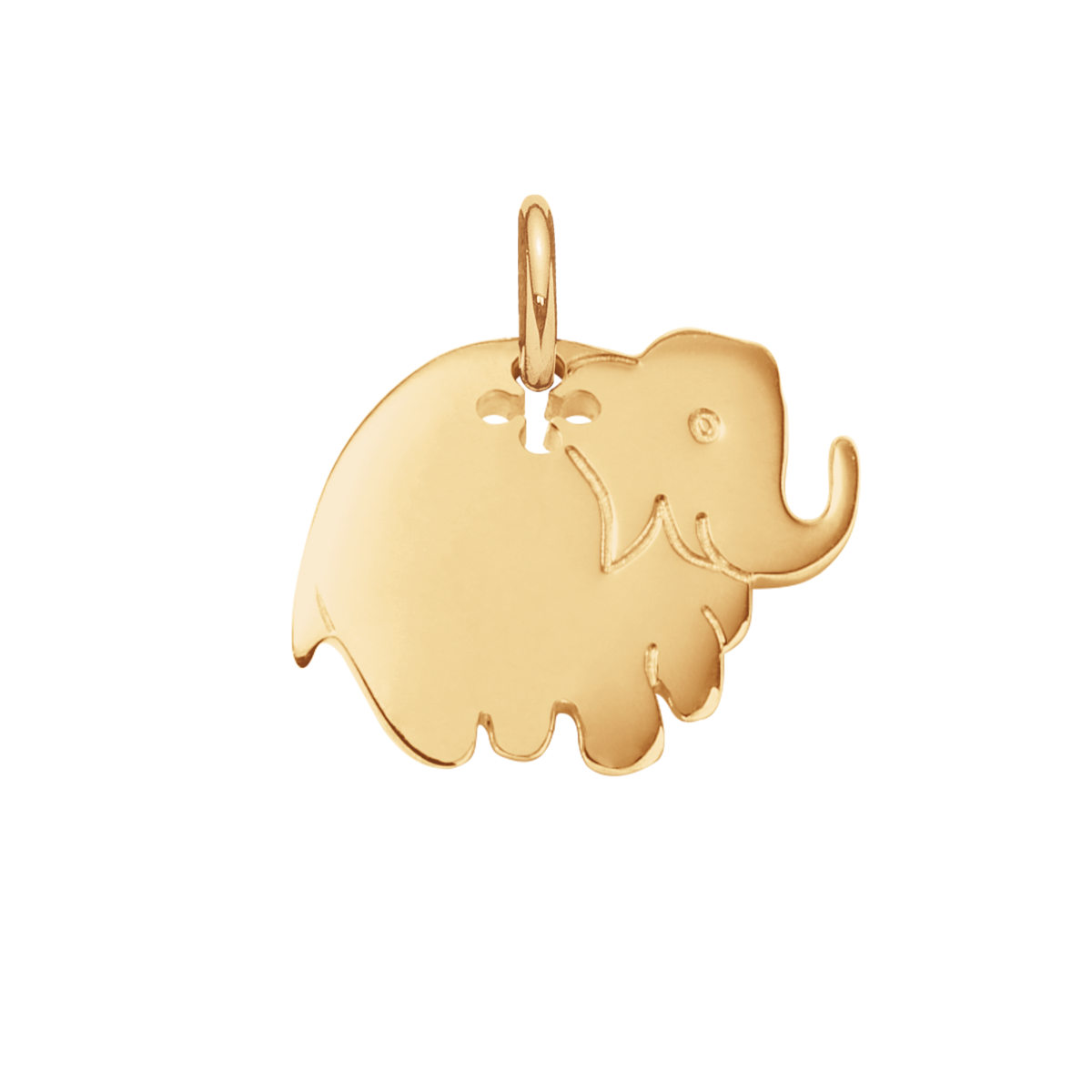 Pendentif Éléphant 2 cm doré à l’or fin