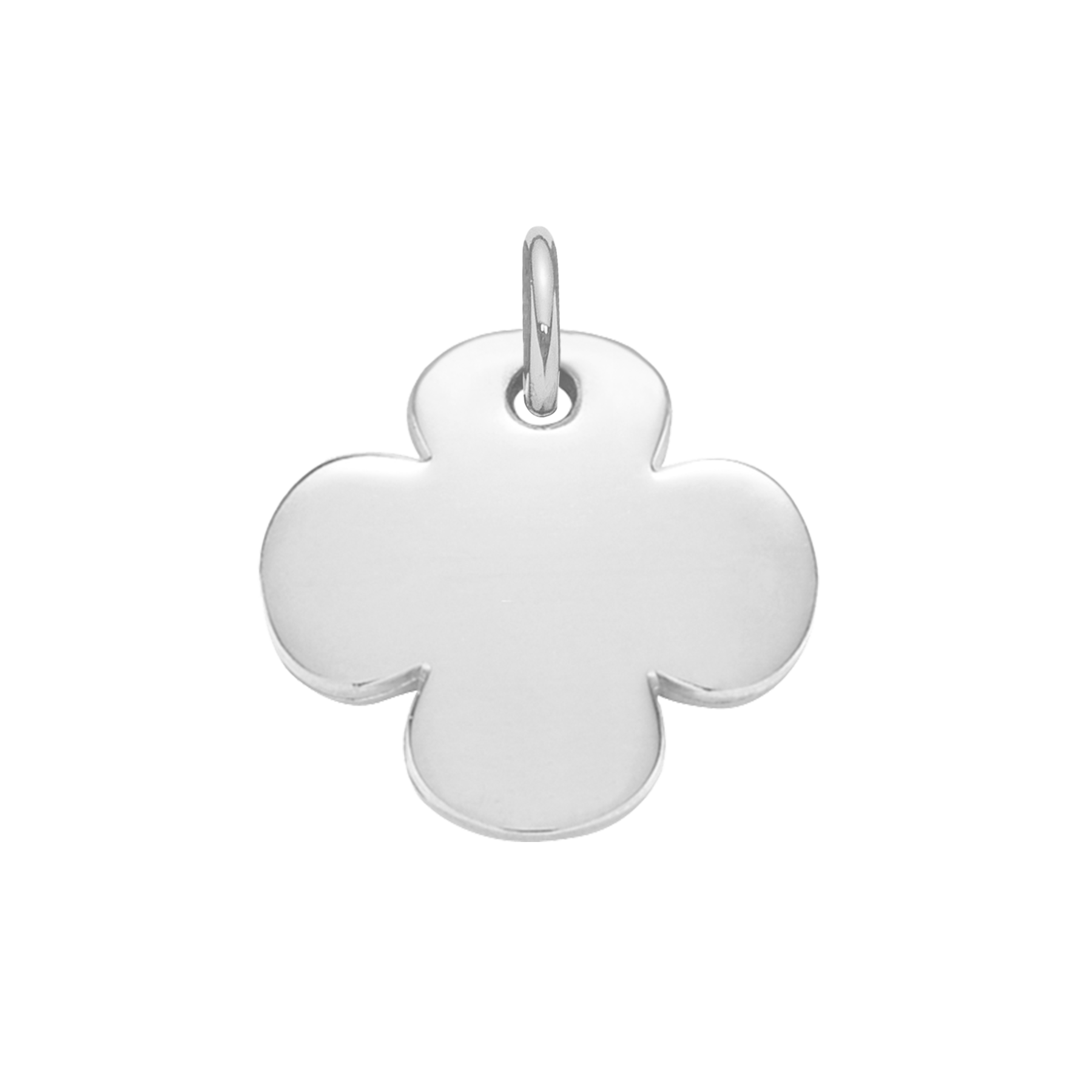 Pendentif Trèfle rond 1 cm en argent