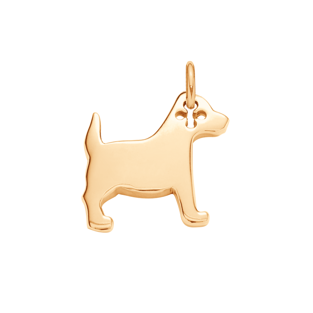 Pendentif Chien 1,8 cm doré à l’or fin