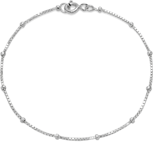 Bracelet - chaîne à nœuds -17 cm - argenté