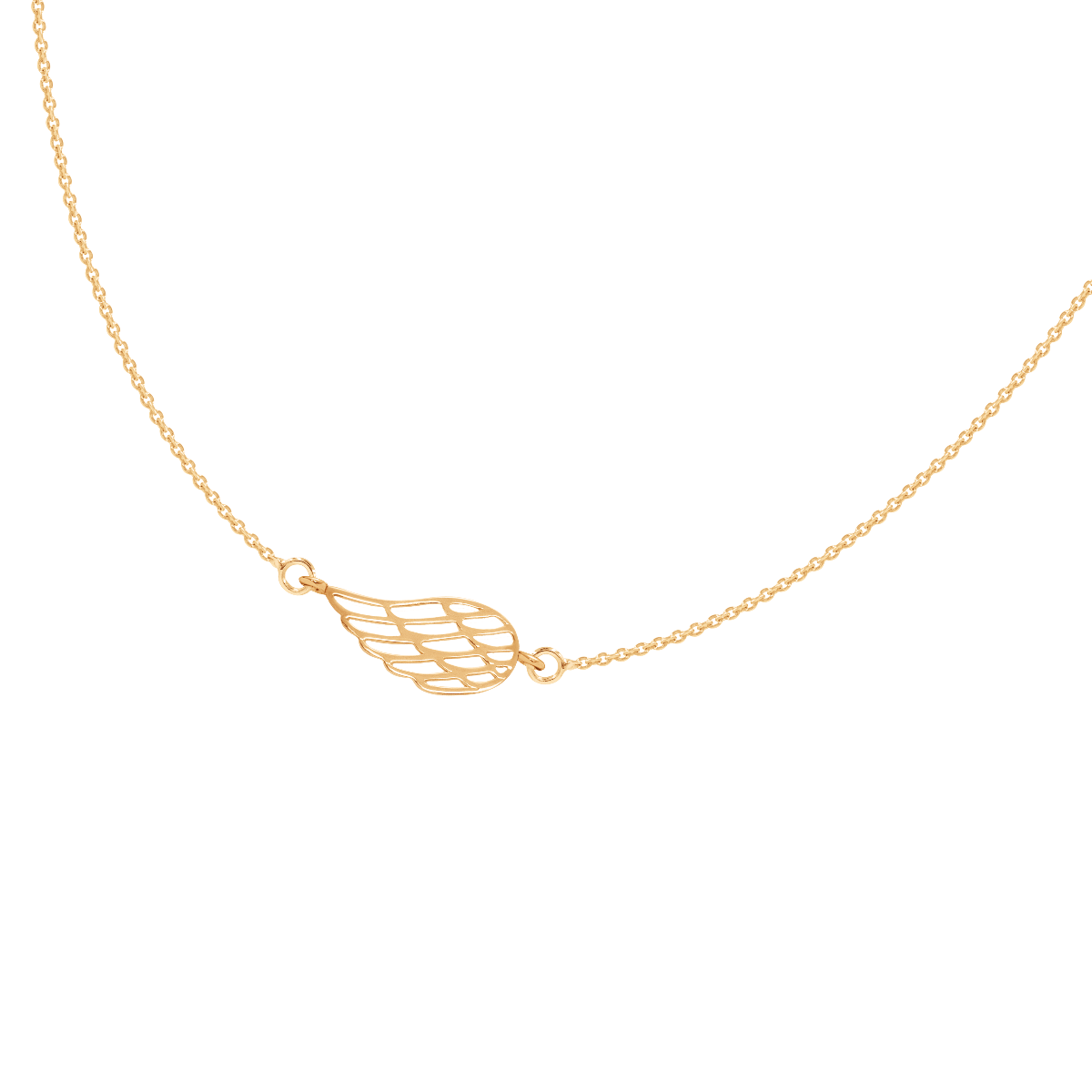 Collier avec aile ajourée en or 585