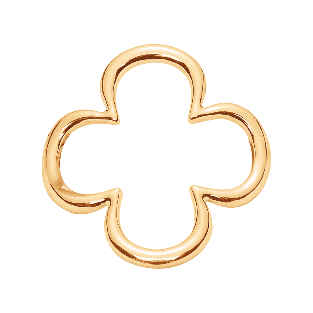 Pendentif Trèfle rond 4 cm ajouré doré à l’or fin