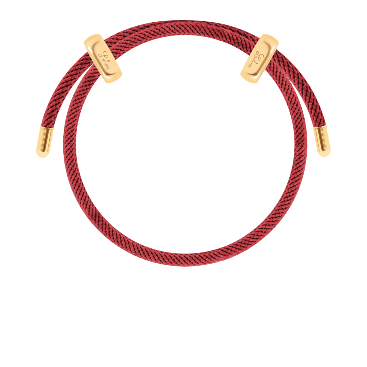 Bracelet Liana, couleur rouge foncé doré à l’or fin