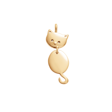 Pendentif Chat 2,3 cm doré à l’or fin