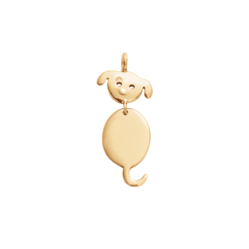 Pendentif Chien 2,2 cm doré à l’or fin