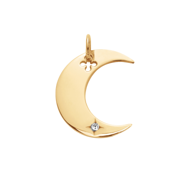 Pendentif Lune 2 cm doré à l’or fin