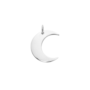 Pendentif Lune 1 cm plaqué argent 