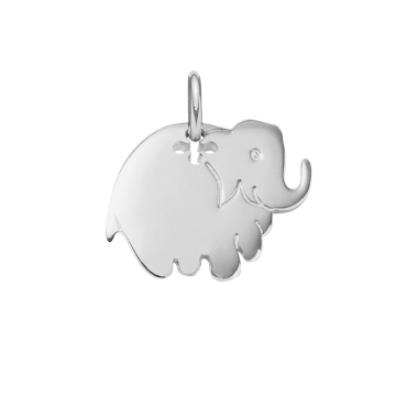 Elefant 2 cm silber