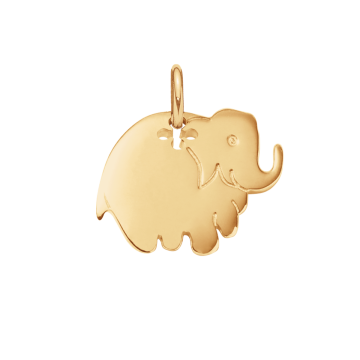 Pendentif Éléphant 2 cm doré à l’or fin