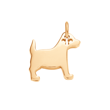 Pendentif Chien 1,8 cm doré à l’or fin