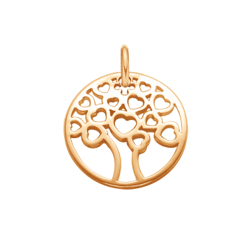 Pendentif Arbre ajouré 2 cm doré à l’or fin