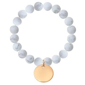 Bracelet Moon avec pierres naturelles et médaille doré à l’or fin