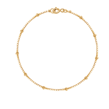 Bracelet chaîne et nœuds doré à l’or fin