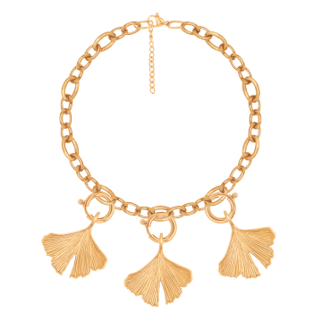 Bracelet chaîne avec pendentifs Ginko 