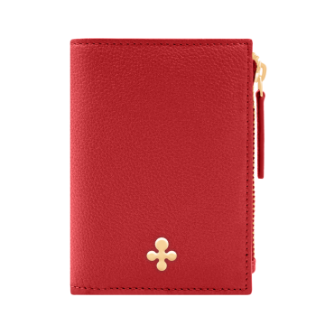 Portefeuille en cuir rouge pour femme