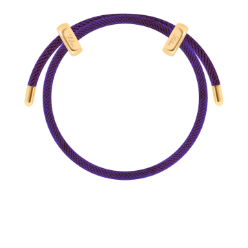Bransoletka Liana, pozłacana w kolorze fioletowym