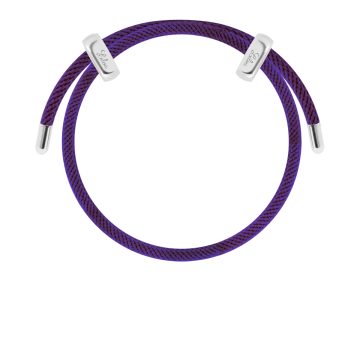 Bracelet Liana, couleur violet plaqué argent