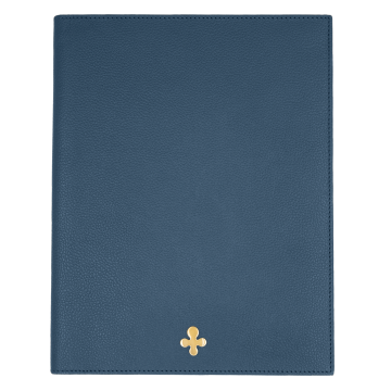 Carnet de notes en cuir bleu marine