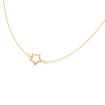 Collier chaîne avec étoile ajourée doré à l’or fin