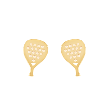 Boucles d'oreilles Raquette de Padel 1,1 cm doré à l’or fin