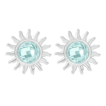 Boucles d'oreilles Soleil plaqué argent