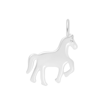 Pendentif Cheval 1,7 cm plaqué argent