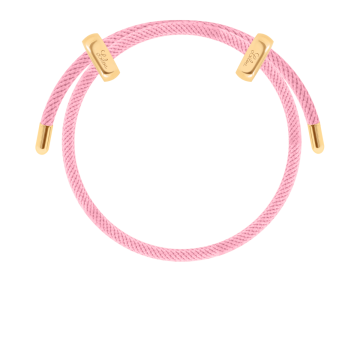 Armband Liana in rosa Farbe, vergoldet