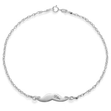 Armband Schnurrbart 16cm silber