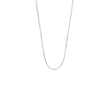 Collier Bamboo plaqué argent 50 + 5 cm