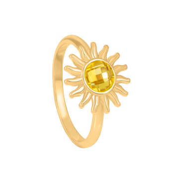 Bague Soleil petite doré à l’or fin