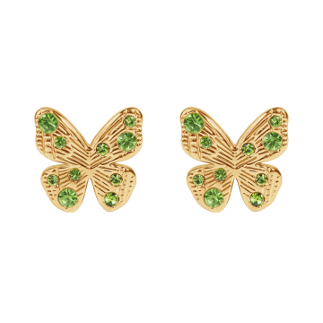 Boucles d'oreilles Papillon doré à l’or fin