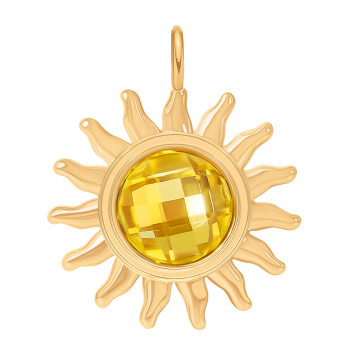 Pendentif Soleil 2,2 cm doré à l’or fin