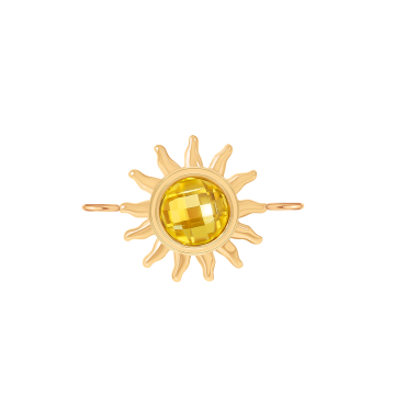 Pendentif Soleil 1,8 cm doré à l’or fin